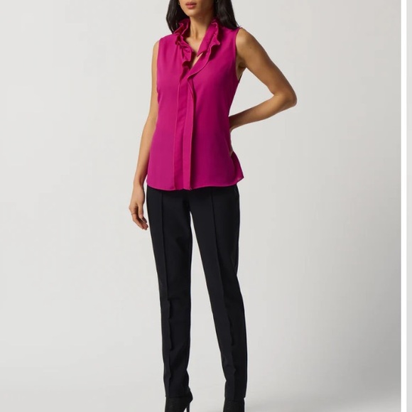 Two for one promo! Joseph Ribkoff Georgette Top With Ruffles - Picture 2 of 4